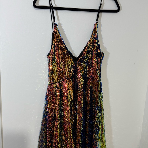 Fashion Nova Black Dress with Multicolor Sequins - Picture 4 of 7